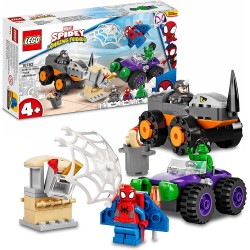 LEGO 10782 Marvel Spidey e i Suoi Fantastici Amici Resa dei Conti tra Hulk e Rhino, Spider-Man Giocattolo con Macchine Monster T