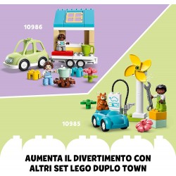 LEGO 10990 DUPLO Town Cantiere Edile con Bulldozer, Betoniera e Gru Giocattolo, Giochi Educativi e Sensoriali con Luci e Suoni p