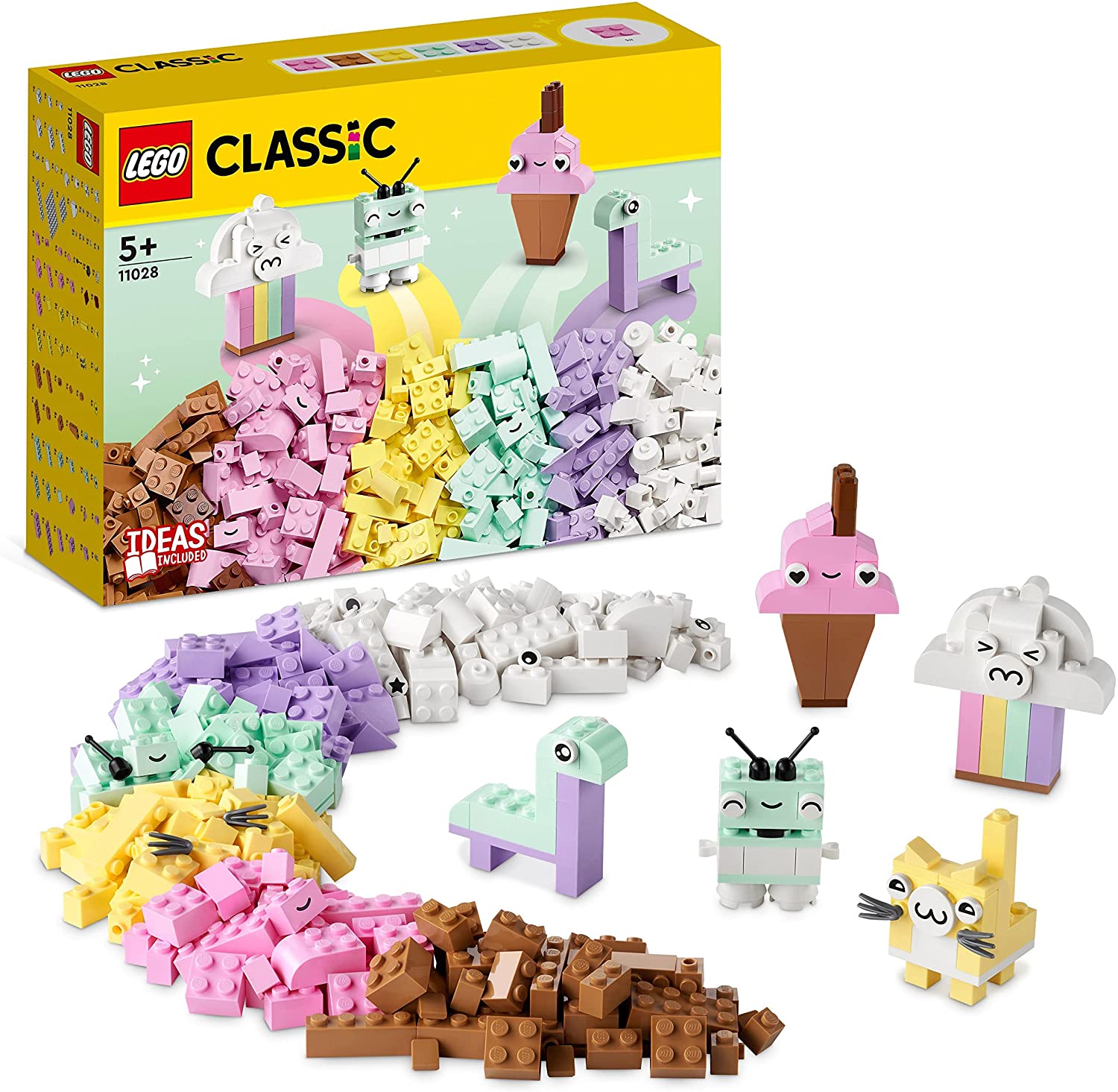 LEGO 11028 Classic Divertimento Creativo Pastelli, Set Costruzioni