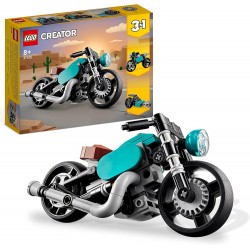 LEGO 31135 Creator Motocicletta Vintage, Set 3 in 1 con Moto Giocattolo Classica, Road Bike e Macchina Dragster