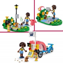 LEGO 41738 Friends Bici di Soccorso dei Cani, Giochi per Bambini per la Cura degli Animali Domestici con Animale Giocattolo e 2 