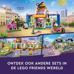 LEGO 41743 Friends Parrucchiere, Set di Giocattoli con Personaggi 2023 Paisley e Olly, Capelli ed Espressioni Facciali Cambiabil