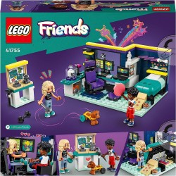 LEGO 41755 Friends La Cameretta di Nova, Camera da Letto a Tema Videogiochi con Personaggi 2023 Zac e Cane Pickle