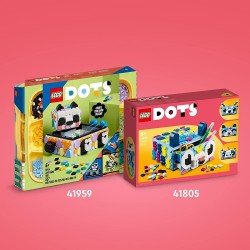 LEGO 41805 DOTS Cassetto degli Animali Creativi, Set per Creare Mosaico Portagioie con Tessere Colorate, Sorpresa Pasqua