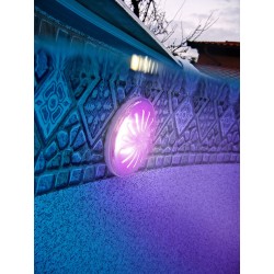 Gre PLED1C - Proiettore Led per piscina fuori terra in acciaio, Multicolore 1.8 W