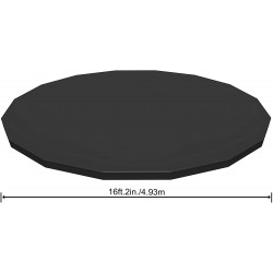 Bestway 58249 Telo di Copertura per Piscina Fuori Terra Rotonda da 4.88 m e Hydrium da 460 x 120 cm