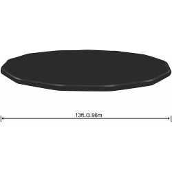 Bestway 58292 Telo di Copertura per Piscina Fuori Terra Rotonda da 396 cm e Hydrium da 360 x 120 cm