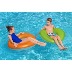 Bestway - Ciambella Salvagente Gonfiabile per Bambini, Trasparente Neon 36025