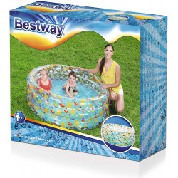 Bestway 51045 - Piscina gonfiabile Sea Life, 150 x 53 cm, multicolore