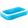 Bestway - 54006 - Piscina Gonfiabile Rettangolare Family, 262 x 175 x 51 cm, Blu/Bianco