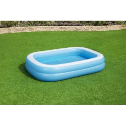 Bestway - 54006 - Piscina Gonfiabile Rettangolare Family, 262 x 175 x 51 cm, Blu/Bianco