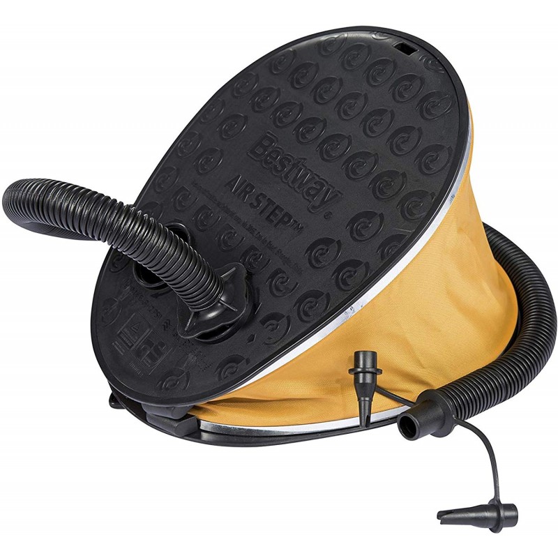 Bestway Bestway 62005 - Pompa a Piede 29 x 22 cm, Volume 1.600 Cc, Gonfia/Sgonfia, 3 Adattatori per Valvola, Plastica, Nero Bestway Bestway 62005 - Pompa a Piede 29 x 22 cm, Volume 1.600 Cc, Gonfia/Sgonfia, 3 Adattatori per Valvola, Plastica, Nero