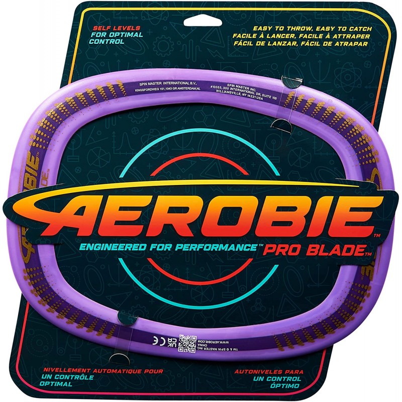 Aerobie Pro Blade, disco volante da esterno, anello da lancio auto-livellante, dai 5 anni in su, viola - SP6063043