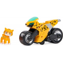 Paw Patrol | Veicolo Cat Pack del Personaggio Wild Cat | Veicolo Motocicletta a retrocarica con Personaggio Cat Pack | SP6066332