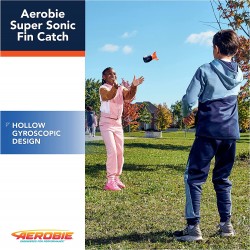 Aerobie Super Sonic Fin Catch, giocattolo aerodinamico da football di Russell Wilson dalla struttura morbida, giochi per esterni