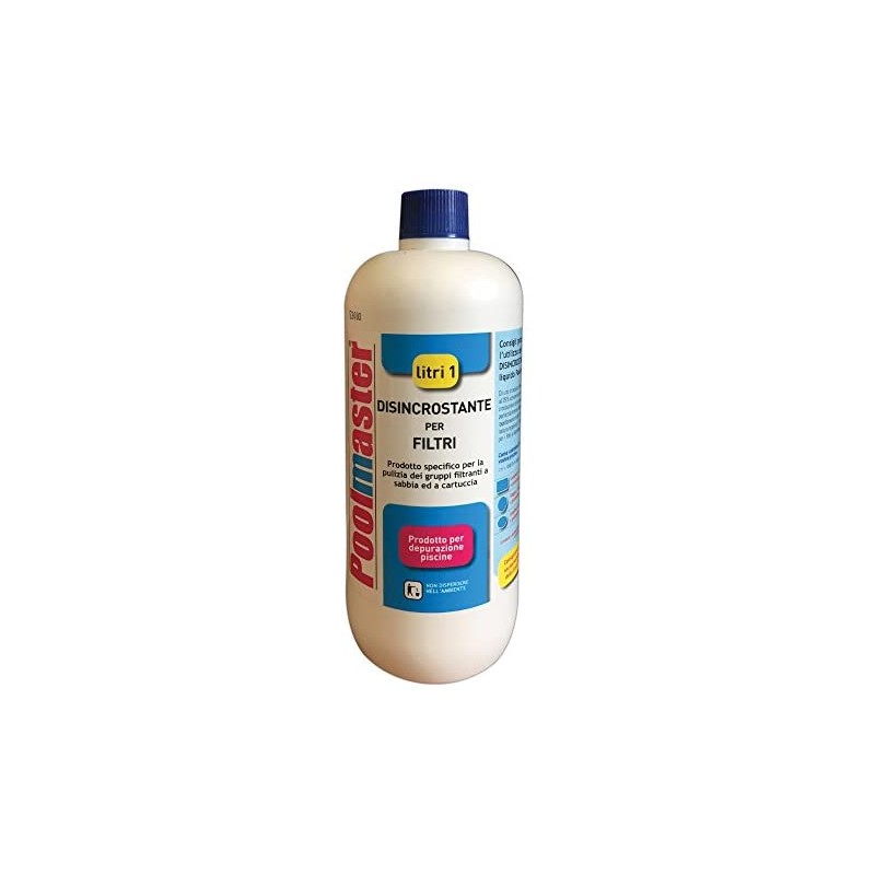 Disincrostante Liquido per Filtri Piscina, Flacone 1 lt - New Plast 0674