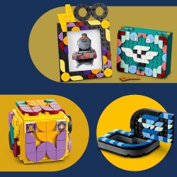 LEGO 41811 DOTS Kit da Scrivania di Hogwarts, Accessori Scrivania di Harry Potter con 2 Portagioie, Portafoto e Toppa Adesiva - 