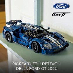 LEGO 42154 Technic Ford GT 2022, Kit Modellino di Auto da Costruire per Adulti, Supercar in Scala 1:12 con Dettagli Originali, S