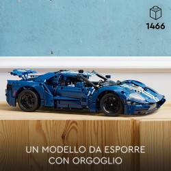 LEGO 42154 Technic Ford GT 2022, Kit Modellino di Auto da Costruire per Adulti, Supercar in Scala 1:12 con Dettagli Originali, S