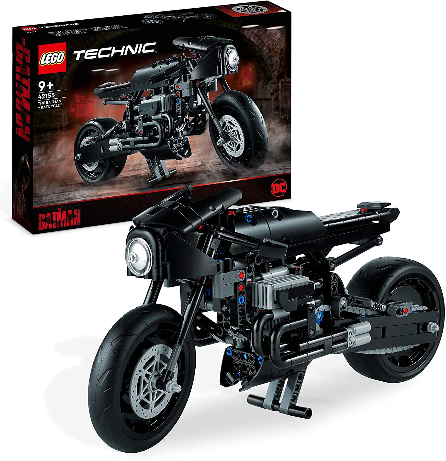LEGO 42155 Technic THE BATMAN – BATCYCLE, Moto Giocattolo da Collezione,  Modellino in Scala dell Iconica Motocicletta del Supere