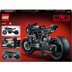 LEGO 42155 Technic THE BATMAN – BATCYCLE, Moto Giocattolo da Collezione, Modellino in Scala dell Iconica Motocicletta del Supere