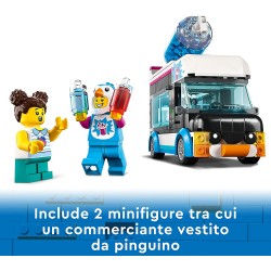 LEGO 60384 City Il Furgoncino delle Granite del Pinguino, Camion Giocattolo con Minifigure - LG60384