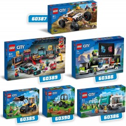 LEGO 60385 City Scavatrice per Costruzioni, Escavatore Giocattolo con Minifigure - LG60385