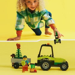 LEGO 60390 City Trattore del Parco con Rimorchio Giocattolo, con Minifigure, Animali e Veicolo Agricolo - LG60390