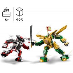 LEGO 71781 NINJAGO Mech da Battaglia di Lloyd - EVOLUTION, Set con 2 Action Figure e Potenziamenti - LG71781