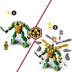 LEGO 71781 NINJAGO Mech da Battaglia di Lloyd - EVOLUTION, Set con 2 Action Figure e Potenziamenti - LG71781
