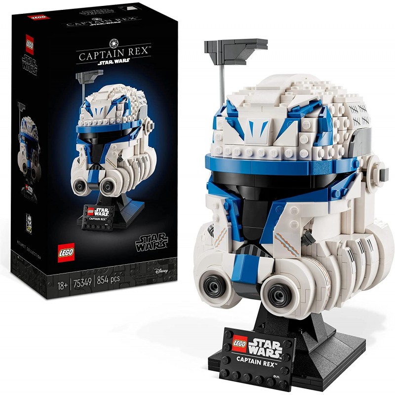 LEGO 75349 Star Wars Casco di Captain Rex, Set Serie Caschi 2023, Collezione  per Adulti da