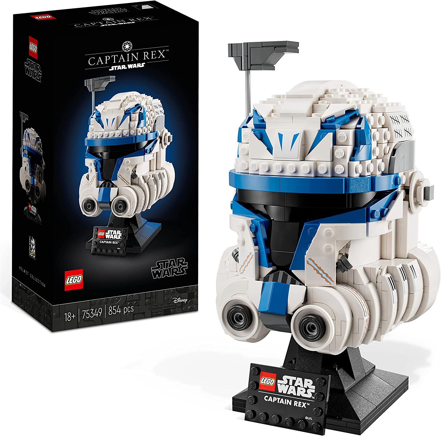 LEGO 75349 Star Wars Casco di Captain Rex, Set Serie Caschi 2023, Collezione  per Adulti da The Clone Wars - LG75349
