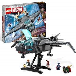LEGO 76248 Marvel Il Quinjet degli Avengers, Astronave Giocattolo per Bambini con Minifigure di Thor, Iron Man, Vedova Nera, Lok