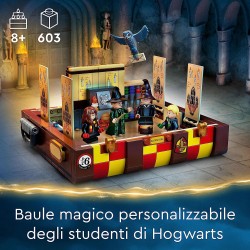 LEGO 76399 Harry Potter Il Baule Magico di Hogwarts, Idea Regalo Personalizzabile con le Minifigure dei Film, Stemmi Case, Cappe