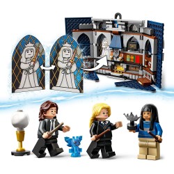 LEGO 76411 Harry Potter Stendardo della Casa Corvonero da Parete, Sala Comune del Castello di Hogwarts con Luna Lovegood, Giochi