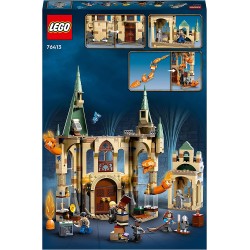 LEGO 76413 Harry Potter Hogwarts: la Stanza delle Necessità, Castello Giocattolo con Serpente di Fuoco Trasformabile, Set Costru