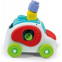 Clementoni - Soft Clemmy Macchinina Sensoriale - Tocca, Scopri e Guida, 6 - 36 mesi - CL17315