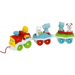 Clementoni Animali - 3 in 1 Parlante, Interattivo E Trainabile, Trenino Giocattolo Elettrico, Gioco Bambino 1 Anno (Versione in 