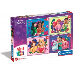 Clementoni Supercolor Disney Princess - 12,16,20 e 24 Pezzi - Puzzle Cartoni Animati - CL21517