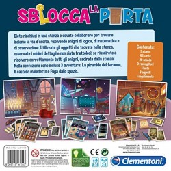 Clementoni - Party Games-Sblocca la Porta Gioco da Tavolo, Multicolore - CL16573