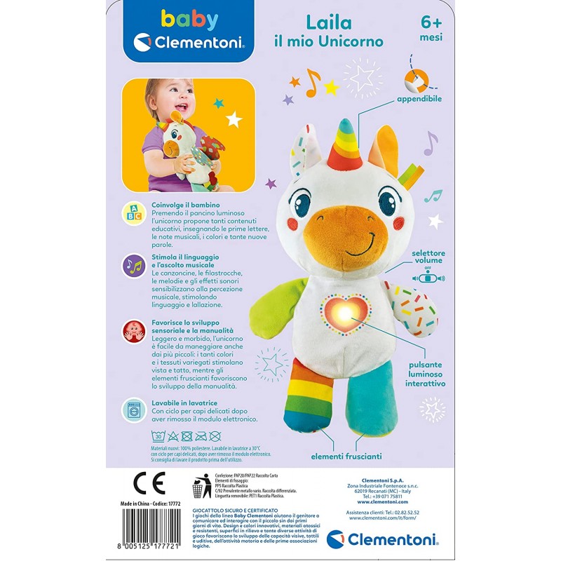 Giocattolo Peluche Unicorno Clementoni Peluche Unicorno Clementoni Top