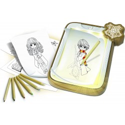 Clementoni - Harry Potter LED Luminosa, Magica 7-10 Anni - Gioco Creativo Lavagna cancellabile - Set Disegno per Bambini - CL186