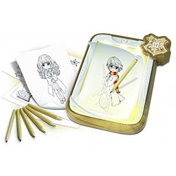 Clementoni - Harry Potter LED Luminosa, Magica 7-10 Anni - Gioco Creativo Lavagna cancellabile - Set Disegno per Bambini - CL186