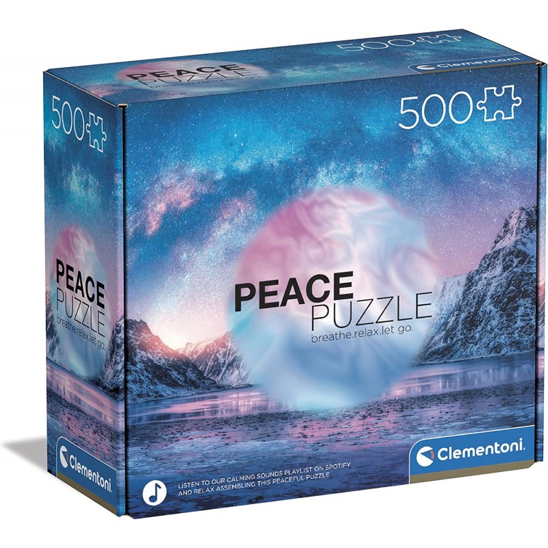 Clementoni - Peace Puzzle - The Mountain - 500 pezzi - Made in Italy, puzzle adulti paesaggi - CL35116