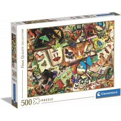 Clementoni - The Butterfly Collector - Puzzle 500 pezzi - Made in Italy, animali, vintage - CL35125