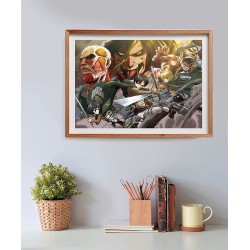 Clementoni - Attack On Titan - 500 Pezzi Adulti, Puzzle Anime, Made in Italy, Multicolore - CL35139