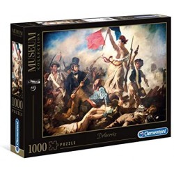 Clementoni - Museum Collection Puzzle Louvre - Delacroix, Liberty Leading The People - 1000 Pezzi - Made In Italy - Puzzle Adult
