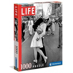Clementoni - Life Magazine adulti 1000 pezzi, bianco e nero, vintage, fotografie famose, foto iconiche - Made in Italy, puzzle, 