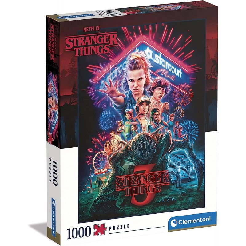 Clementoni - Stranger Things Puzzle, Medium, 1000 pezzi, Multicolor - CL39653