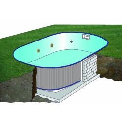 Piscina interrata GRE Serie MADAGASCAR 600x320 h 150 ovale